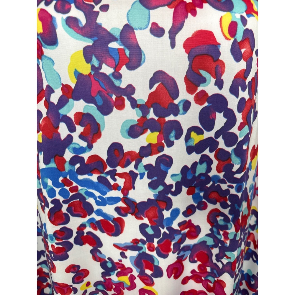 Queen Size Womens Multicolor Leopard Print Kaftan Dress One Size Art To Wear Mod - Picture 3 of 7